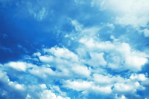 Blue sky with white clouds. 스톡 사진