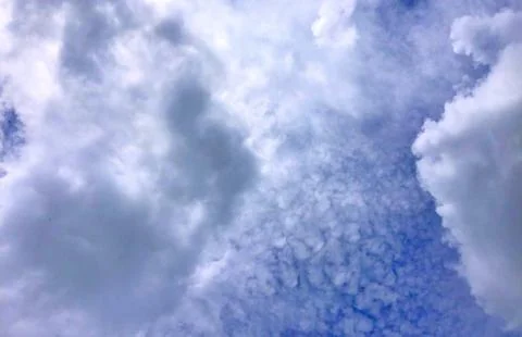 Blue Sky with White Clouds Stock Photos