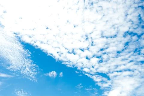 Blue sky with white clouds Stock Photos