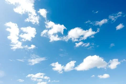 Blue sky with white clouds Stock Photos