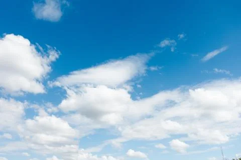 Blue sky with white clouds Stock Photos