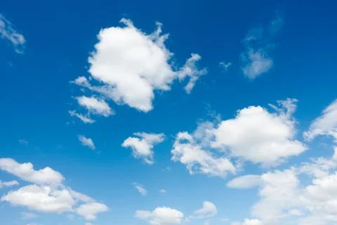 Blue sky with white clouds Stock Photos