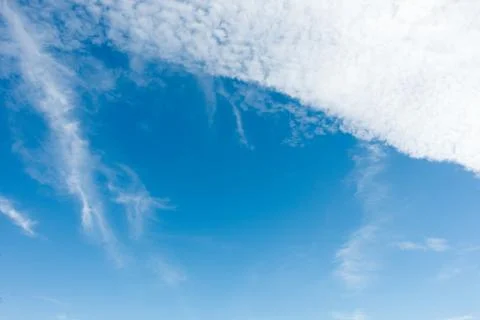 Blue sky with white clouds Stock Photos