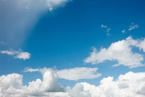 Blue sky with white clouds Stock Photos