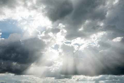 Blue sky with white clouds Stock Photos