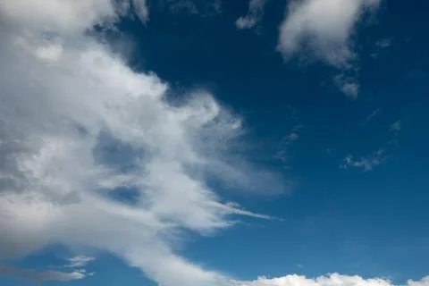 Blue sky with white clouds Stock Photos