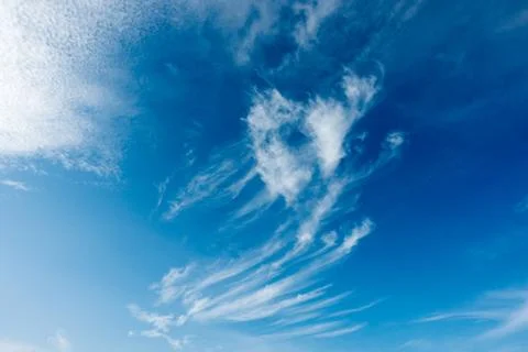 Blue sky with white clouds Stock Photos