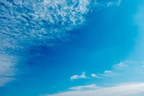 Blue sky with white clouds. Stock Photos