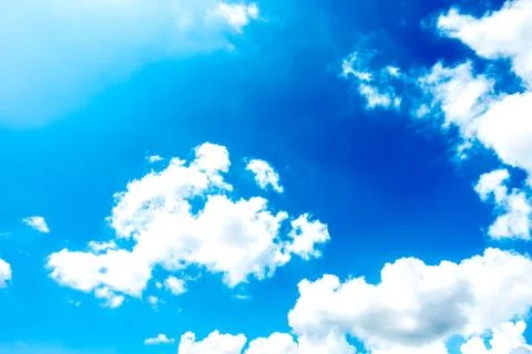 Blue sky with white clouds. Stock-Fotos