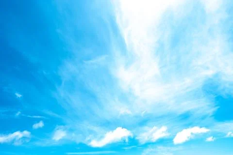 Blue sky with white clouds. Stock Photos