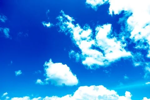 Blue sky with white clouds. Stock Photos