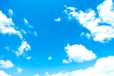 Blue sky with white clouds. Stock Photos
