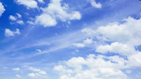Blue sky with white clouds Foto stock
