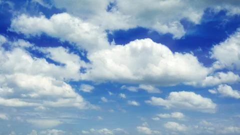 Blue sky with white clouds Foto stock