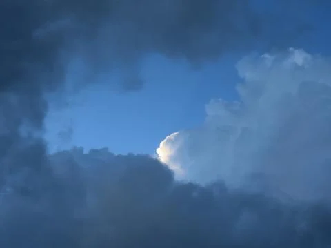 Blue sky white clouds Stock Photos