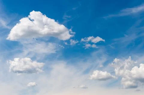 Blue sky with white clouds. Stock Photos