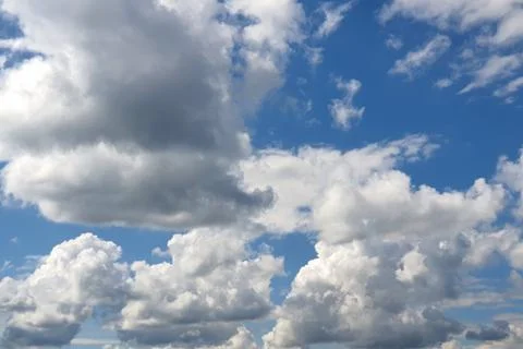 Blue sky with white clouds Stock Photos