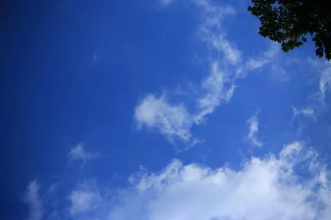 Blue sky with white clouds. Stock Photos