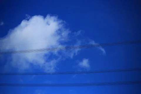 Blue sky with white clouds. Stock Photos
