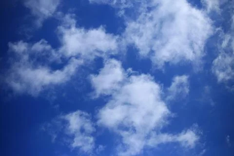 Blue sky with white clouds. Stock Photos