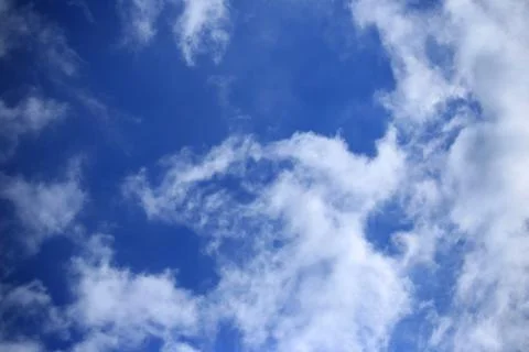 Blue sky with white clouds. Stock Photos