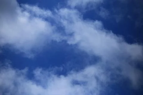 Blue sky with white clouds. Stock Photos