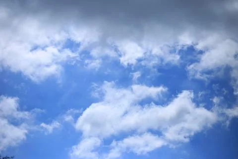 Blue sky with white clouds. Stock Photos