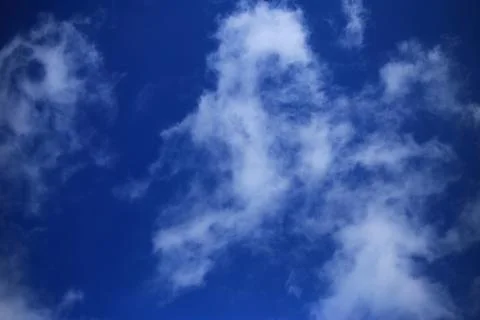 Blue sky with white clouds. Stock Photos