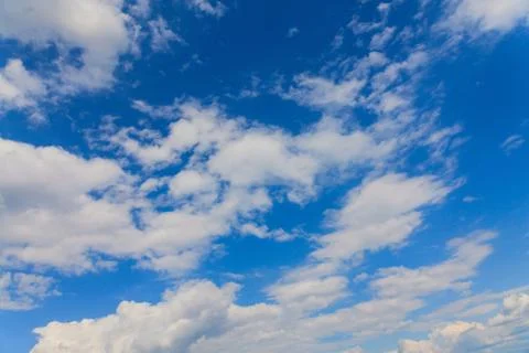 Blue sky with white clouds Foto stock