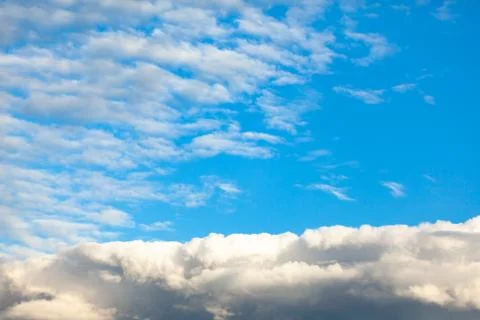 Blue sky with white clouds Stock Photos