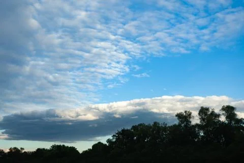 Blue sky with white clouds Stock Photos