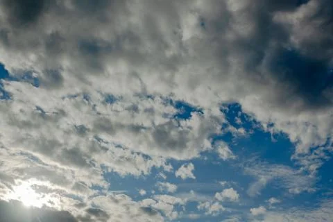 Blue sky with white clouds Stock Photos