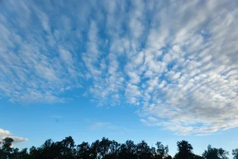 Blue sky with white clouds Stock Photos