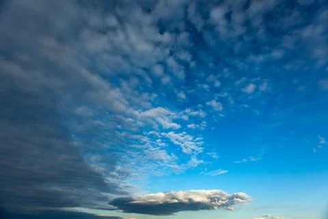 Blue sky with white clouds Stock Photos