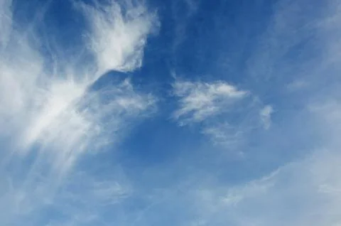 Blue sky with white clouds. Stock Photos