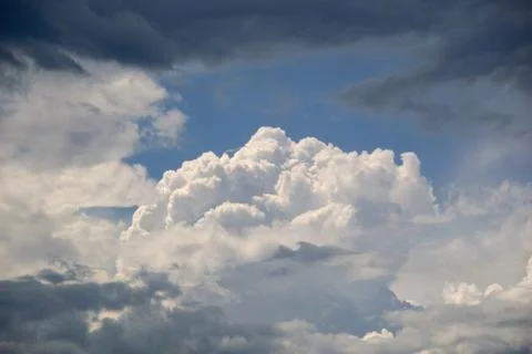 Blue sky with white clouds. Stock Photos
