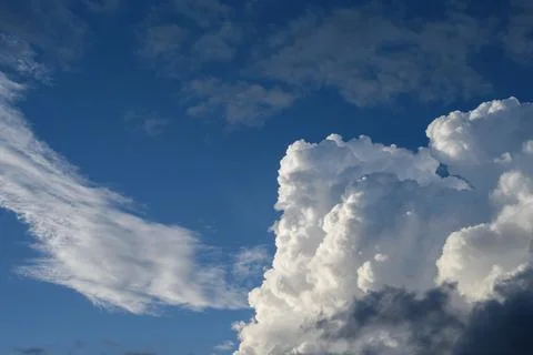 Blue sky with white clouds Stock Photos