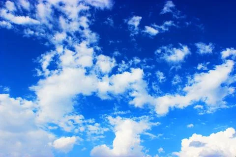 Blue sky with white clouds Stock Photos