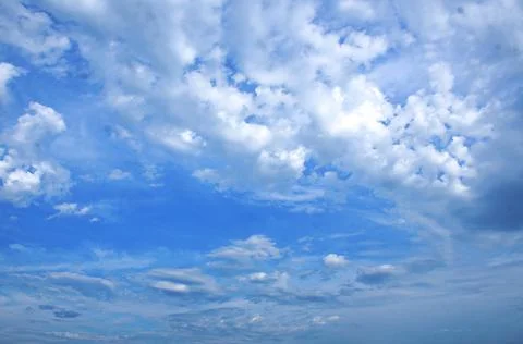 Blue sky with white clouds Foto stock