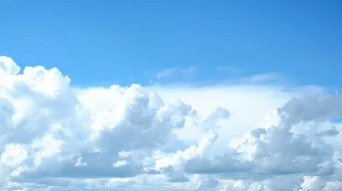 Blue sky with white clouds. Stock Photos