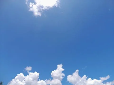 Blue sky with white clouds Stock Photos