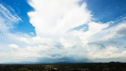 Blue sky with white clouds Stock Photos