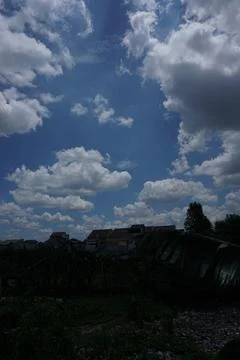 Blue sky with white clouds Stock Photos