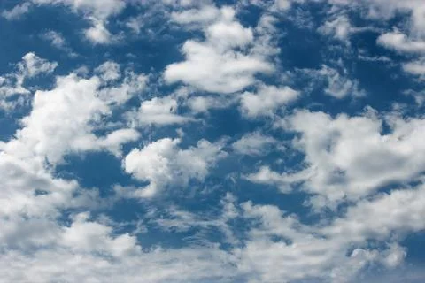 Blue Sky with White Clouds Stock Photos