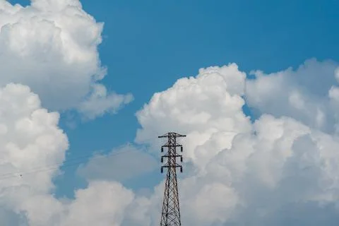 Blue sky with white clouds Stock Photos