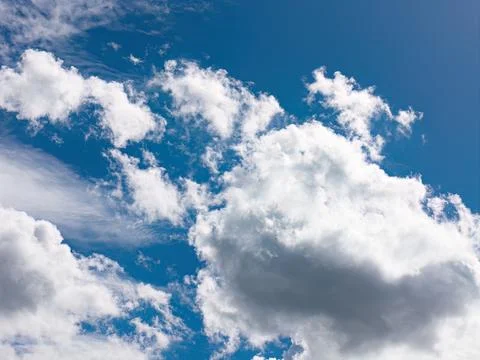 Blue sky with white clouds Stock Photos