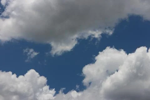 Blue sky with white clouds. Stock Photos