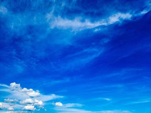Blue Sky with White Clouds Stock Photos