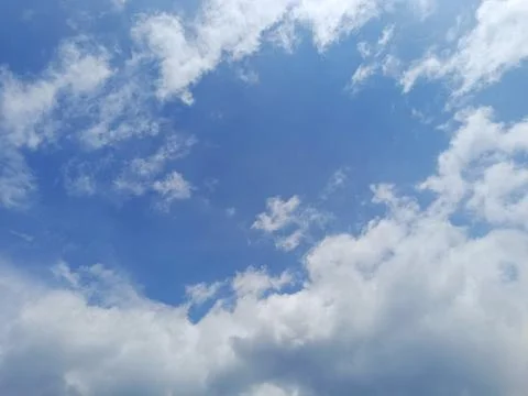 Blue Sky with White Clouds Stock Photos