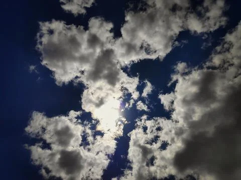 Blue Sky with White Clouds Foto stock